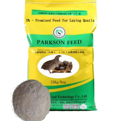 5% - Premixed feed for laying Quails